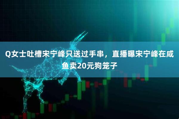 Q女士吐槽宋宁峰只送过手串，直播曝宋宁峰在咸鱼卖20元狗笼子